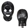 Adult Sex Toys SM Leather Padded Hood Blindfold Head Harness Mask BDSM Open Mouth Eye Bondage Sex Toys For Couples Accessories 1