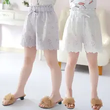 Новые стильные шорты для маленьких девочек, летняя верхняя одежда, Корейская стильная тонкая свободная детская повседневная короткая юбка из чистого хлопка для девочек