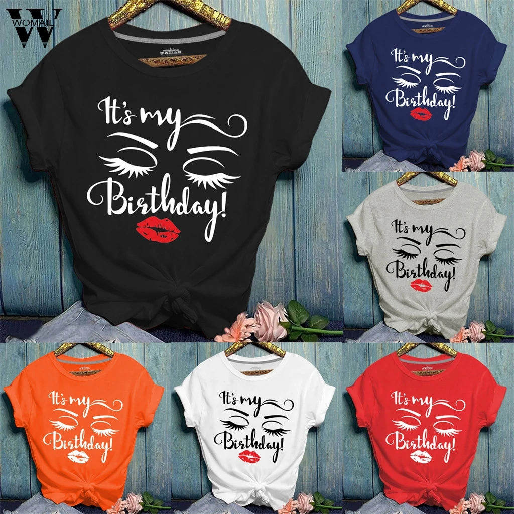 

Womail Shirts Women 2020 Summer T Shirt Harajuku Fashion Letter T shirt Casual Cotton O-Neck black White T-shirt Girl Youth plus