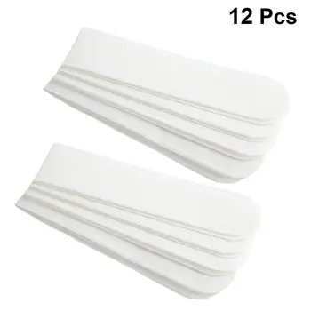 

12pcs Useful Neck Sweat Pad Disposable Collar Sweat Pads Self-Adhesive Sweat Perspiration Pads For Women Girls (White)