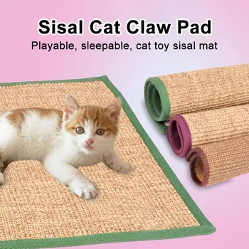 

Sisal Cat Scratch Board Cat Scratching Post Mat Toy Sleeping Mat Cushion Carpet Pet Toy Claw Care Sisal Random Color