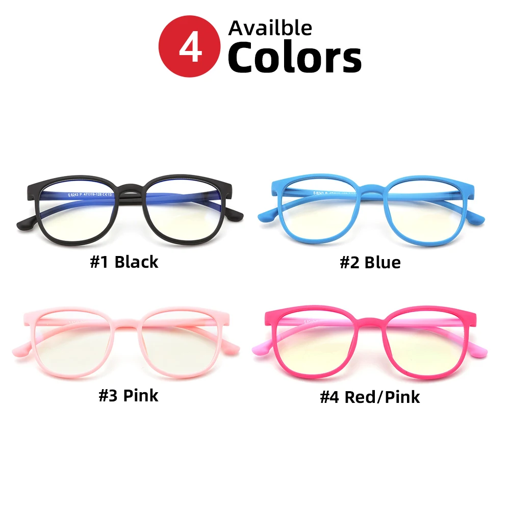 VIVIBEE, анти-синие компьютерные очки для девочек, блокирующие детские очки с круглым фильтром, TR90, матовая оправа, очки для защиты глаз для мальчиков