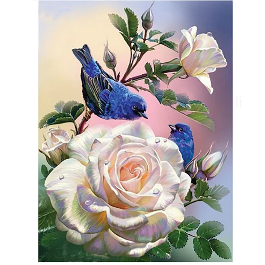 

Full 5D Diy Diamond Painting blue bird Mosaic Diamond Rhinestone Embroidery Cross Stitch Home Decor Handicrafts Gift
