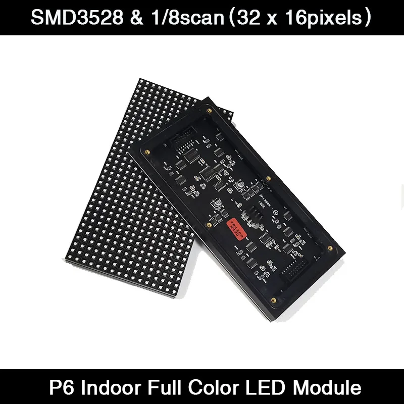 Бесплатная доставка P6 внутренний светодиодный дисплей модуль 192*96 мм 1/ 8Scan SMD3528