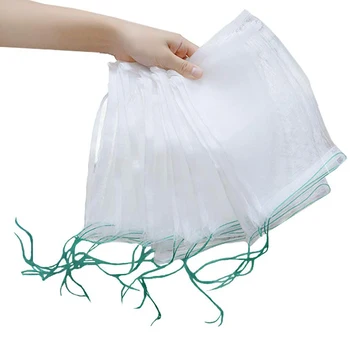 

Insects Mosquito Net Barrier Bag Garden Plant Flower Fruit Protect Bag Plant Seed Carrier Bag (100Pcs 12 X 8 Inch)