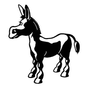 

Langru 13cm*14.5cm Donkey Cute Horse Fun Animal Vinyl Decals Car Motorcycle Sticker Jdm