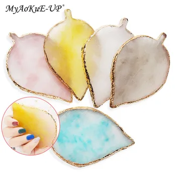 

Leaf Shape Lashes glue Holder False Eyelash Extension Stand Pallet Pad Resin Pallet For Eyelashes Makeup Tools