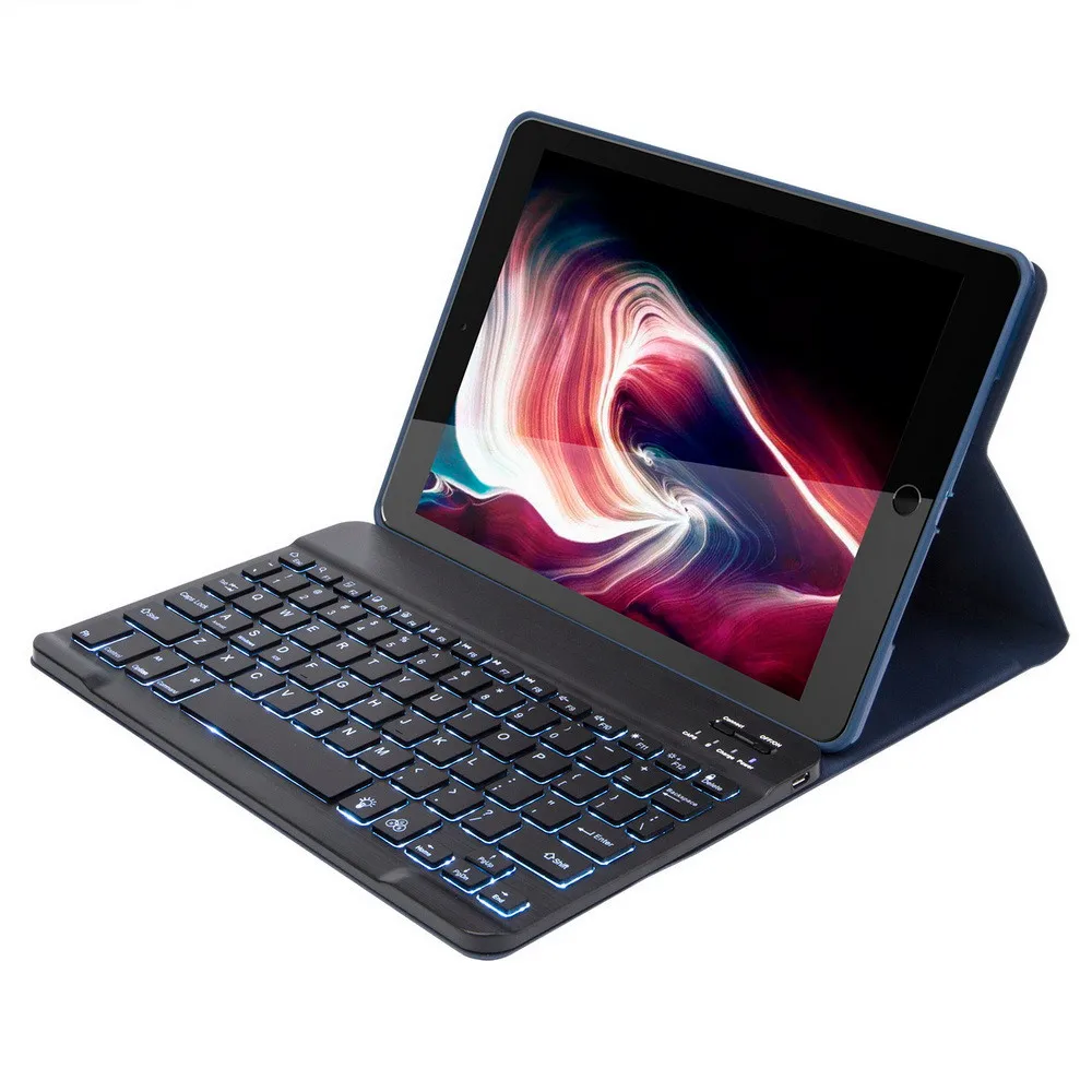Для iPad дюйма 10,5/iPad Pro Чехол Съемный Bluetooth беспроводная клавиатура крышка подсветка прочный pu кожаный чехол