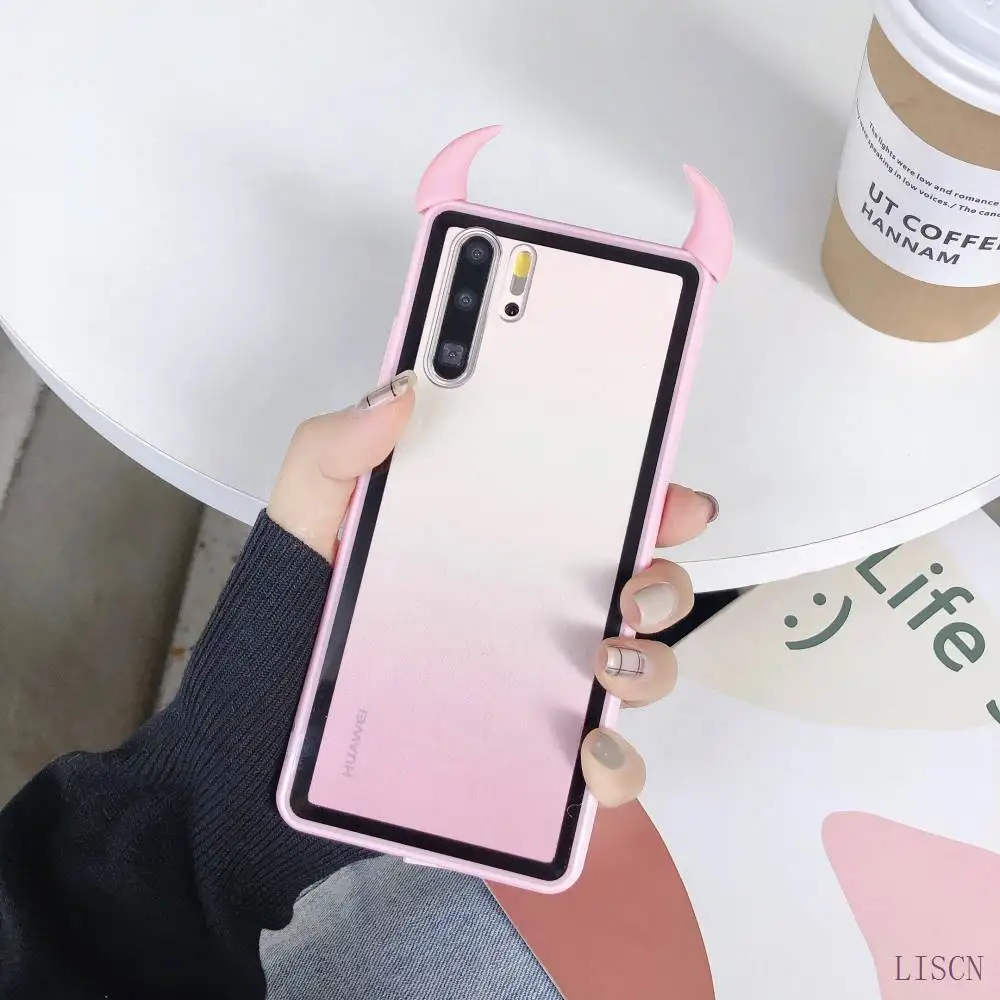 Матовая задняя крышка с 3D дьявольским рогом для VIVO IQOO NEO V17 V15 S1 2019 X27 V11i Z3i Z5X Y85 Z1 V9 Z3X