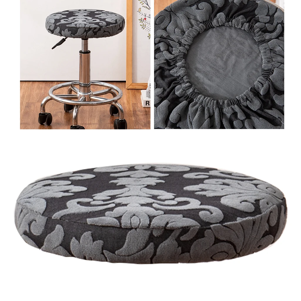 New Flower Print Round Chair Seat Cover Stool Covers Cushions Sleeve Home Decor 