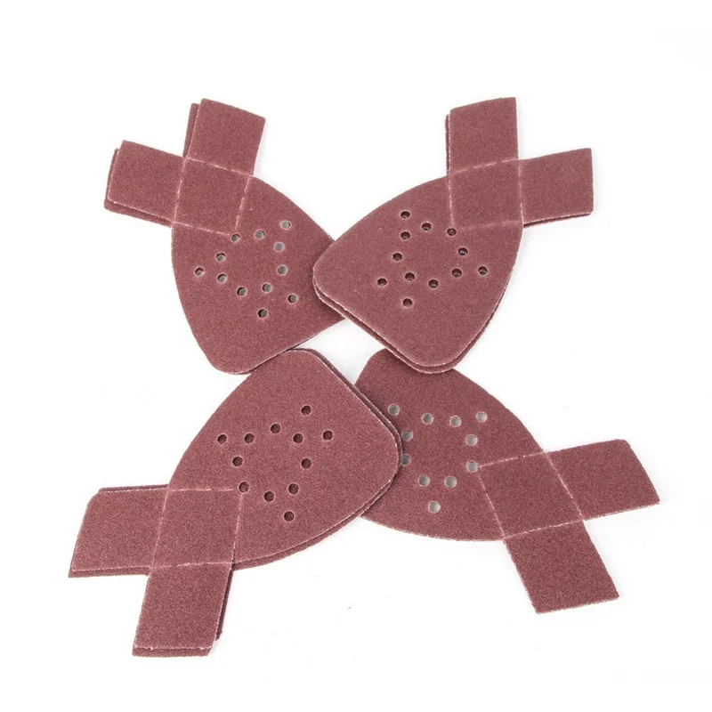 50 Pieces 40/80/120/180/240 Grit Bond Abrasive Dics Grinding Mouse Sanding Paper Sandpaper Sheets Sander Hook and Loop Assorted