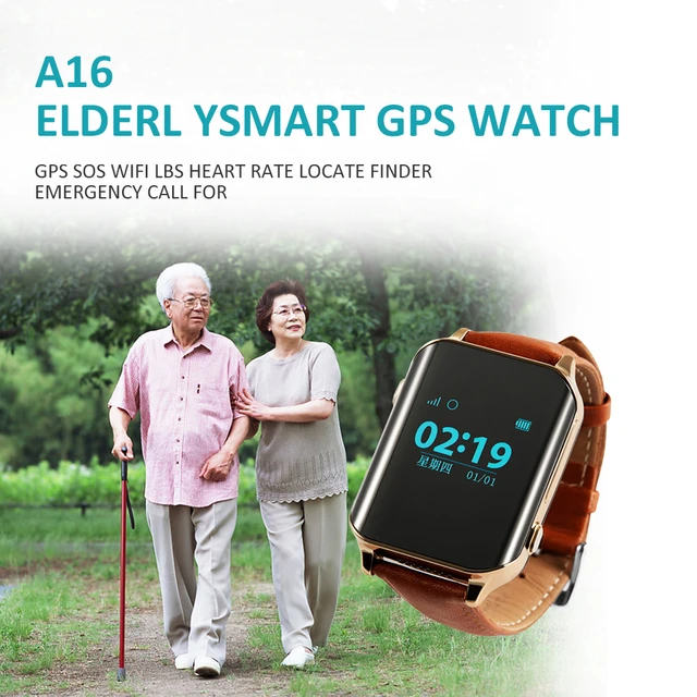 A16 GPS Tracker cardiofrequenzimetro Smart Watch per anziani orologio  sveglia piattaforma GPS a vita per anziani/dismorati/pazienti chiamata SOS  - AliExpress
