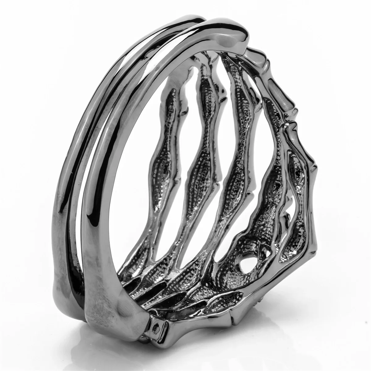 YACQ Skull Skeleton Hand Bracelet Bangle Biker Gothic Jewelry Gifts Women Her Girlfriend Antique Silver Color D08 Dropshipping 5