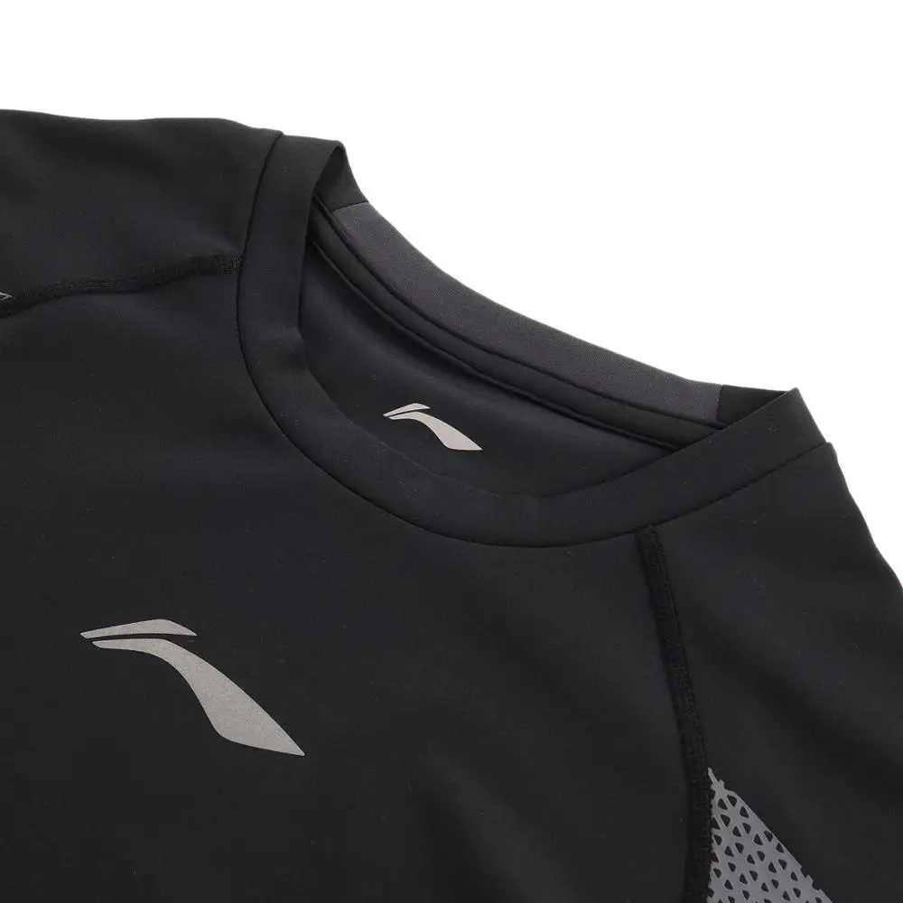Li-Ning, мужская тренировочная серия, базовый слой, плотно прилегает, полиэстер, спандекс, длинный рукав, футболка, подкладка, спортивные топы, AUDP065 COND19