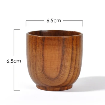 

New 6Pcs Jujube Wood Cup Primitive Handmade Natural Wooden Tea Cup Breakfast Coffee Beer Milk Mug Drinkware Green Tea Cup Small