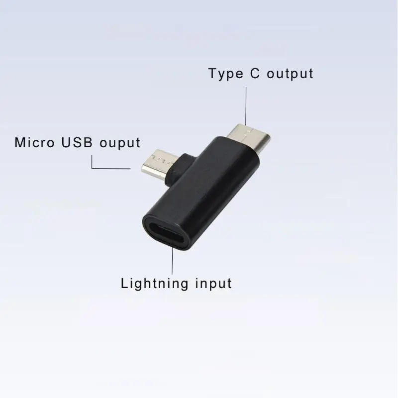 8Pin Женский к type C+ Micro USB Мужской зарядный переходник конвертер адаптер для samsung huawei Xiaomi OnePlus Android