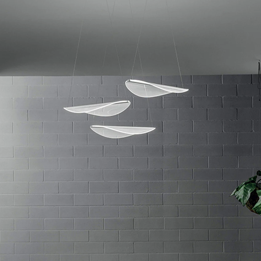 

PostModern Minimalist Designer LED Acrylic Blade Pendant Lights Lighting For Living Room Dining Room Indoor Decor Light Fixtures