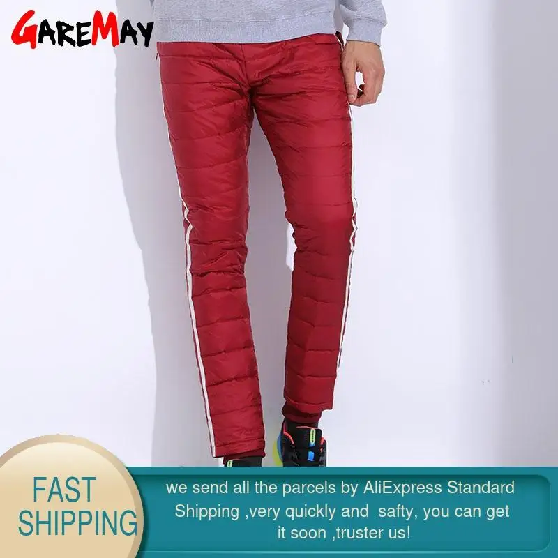 Для мужчин зимние Штаны плюс Размеры теплые Повседневное мужские брюки