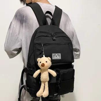 

DIFA hot multi-pocket Waterproof nylon Women Backpack Female Insert buckle Girl's schoolbag unisex High quality travel backpack