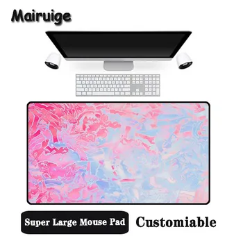 

Mairuige Big Promotion Large Size Multi-size Locked Mouse Pad Hand Pink oil painting Pattern PC Computer Notebook Desk Mat