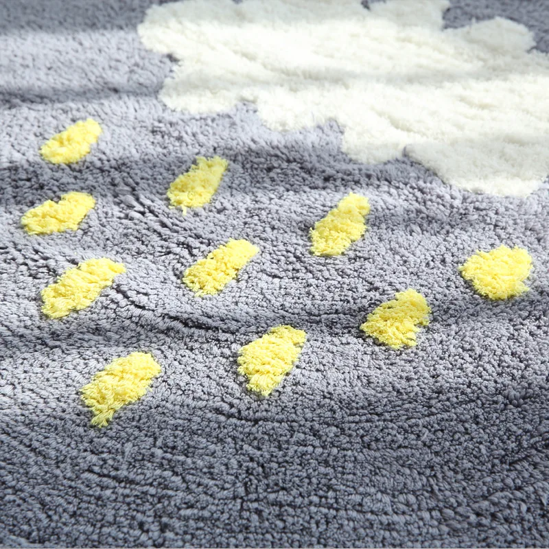 Nuvem de Algodão Puro com Chuva Doméstico para Sala de Estar Tapete de Jogo à Prova Redonda Tapete Casa Pelúcia Anti-deslizamento Tapetes Crianças Dwaterproof Água 7 Nuvem de algodão puro com chuva redonda