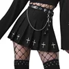 Verano plisado mujeres streetwear negros desenfadados faldas gótico vestido de bordado mini falda ► Foto 1/6