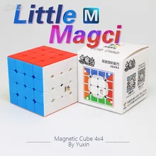 Магнитный куб 4x4x4 Yuxin маленькие Волшебные кубики головоломка 3x3 скоростной магнитный кубик без наклеек головоломка Cubo Magico 3*3 игрушки для детей