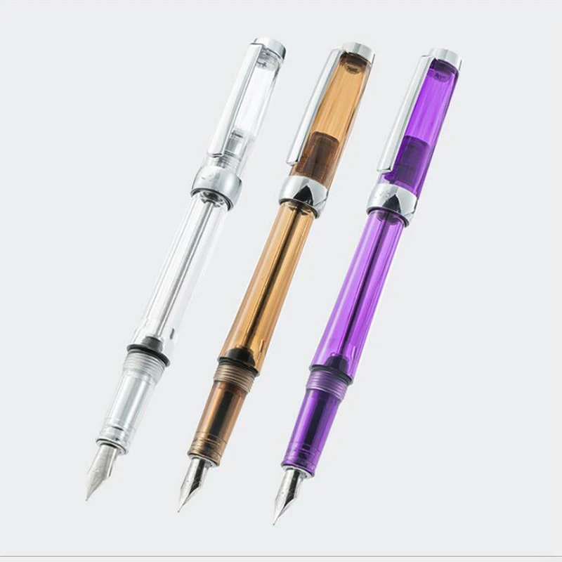Luxusqualität Yong Sheng 3013 Füllfederhalter Vakuumfüllung Spin Transparente EF/F-Feder Unterdruck-Tinten-Farbstift – Detail 6
