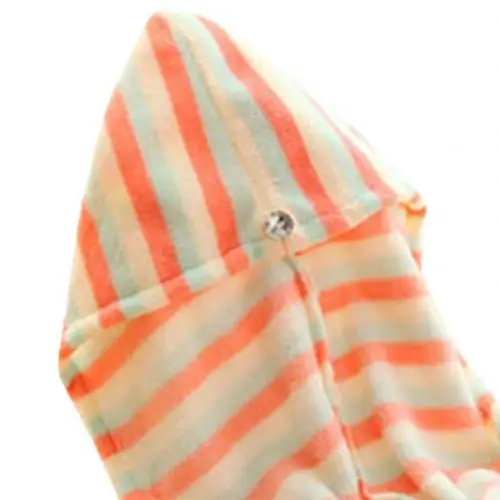 Blue Stripe 60*25 см женское Полосатое водо-абсорбирующее полотенце для волос быстросохнущая шапочка для душа колпак банное полотенце тюрбан аксессуары для ванной комнаты - Цвет: Blue Stripe