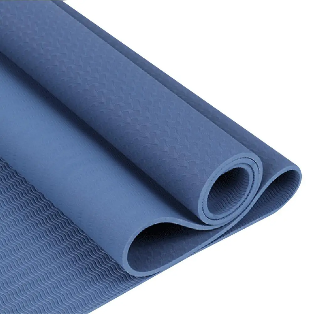 Solid Color Home Gym Fitness Exercise Workout Anti-slip TPE Yoga Mat Carpet
