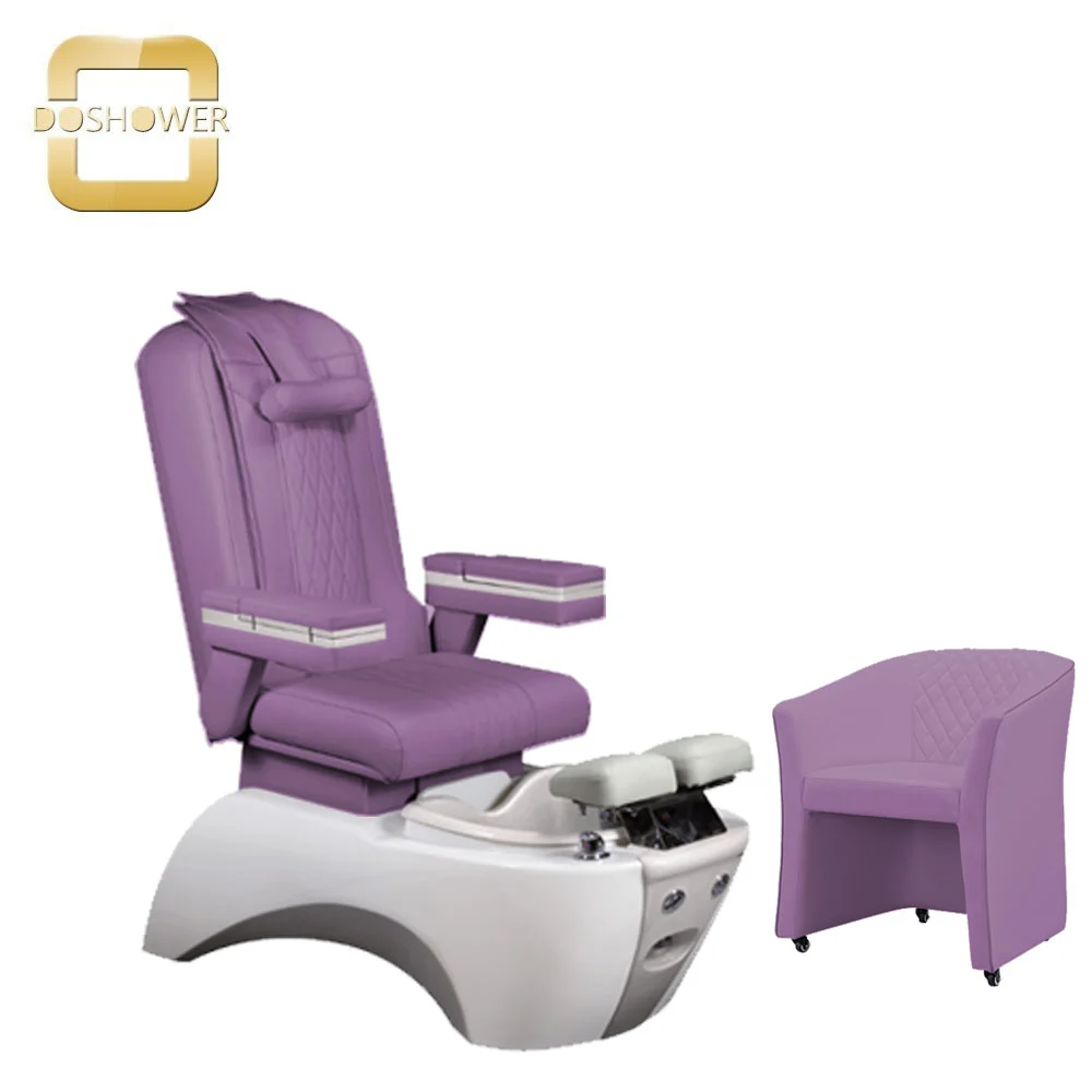 Acrylic acetone resistant leather pedicure chair set with