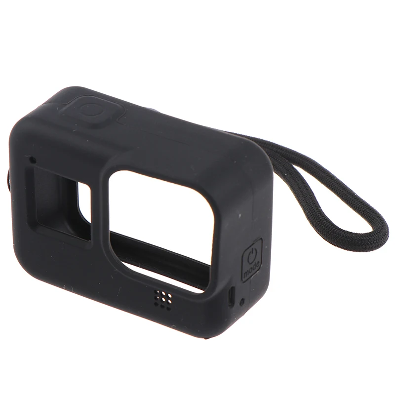 Силиконовый чехол для GoPro Hero 8 черная/синяя Защитная пленка объектива защитный Go