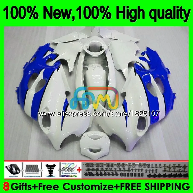 Корпус для SUZUKI Катана GSXF750 2003 2004 2005 2006 2007 34BS. 96 GSXF 750 600 GSX600F GSXF600 03 04 05 06 белого и синего цвета 07 обтекатель - Цвет: No. 1