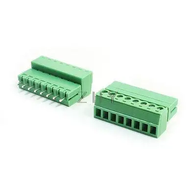 

2 Pcs 3.81mm Pitch 8-Pin Through Hole PCB Terminal Barrier Block Connector