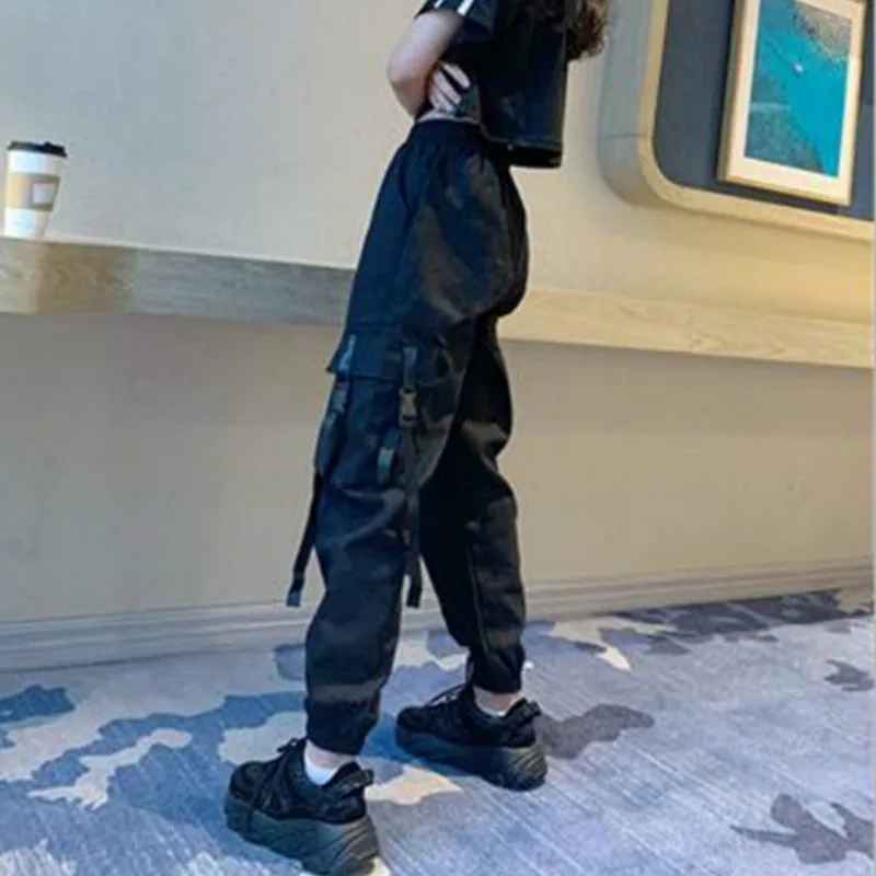 Autumn Cargo Pants Women Korean Loose Harajuku Pants Girls Overall Female Hip Hop Streetwear Pants  Trousers Women Clothing 2022 denim jumpsuits women love print loose korean style streetwear tide jeans overall female spring chic relax cowboy jumpsuits
