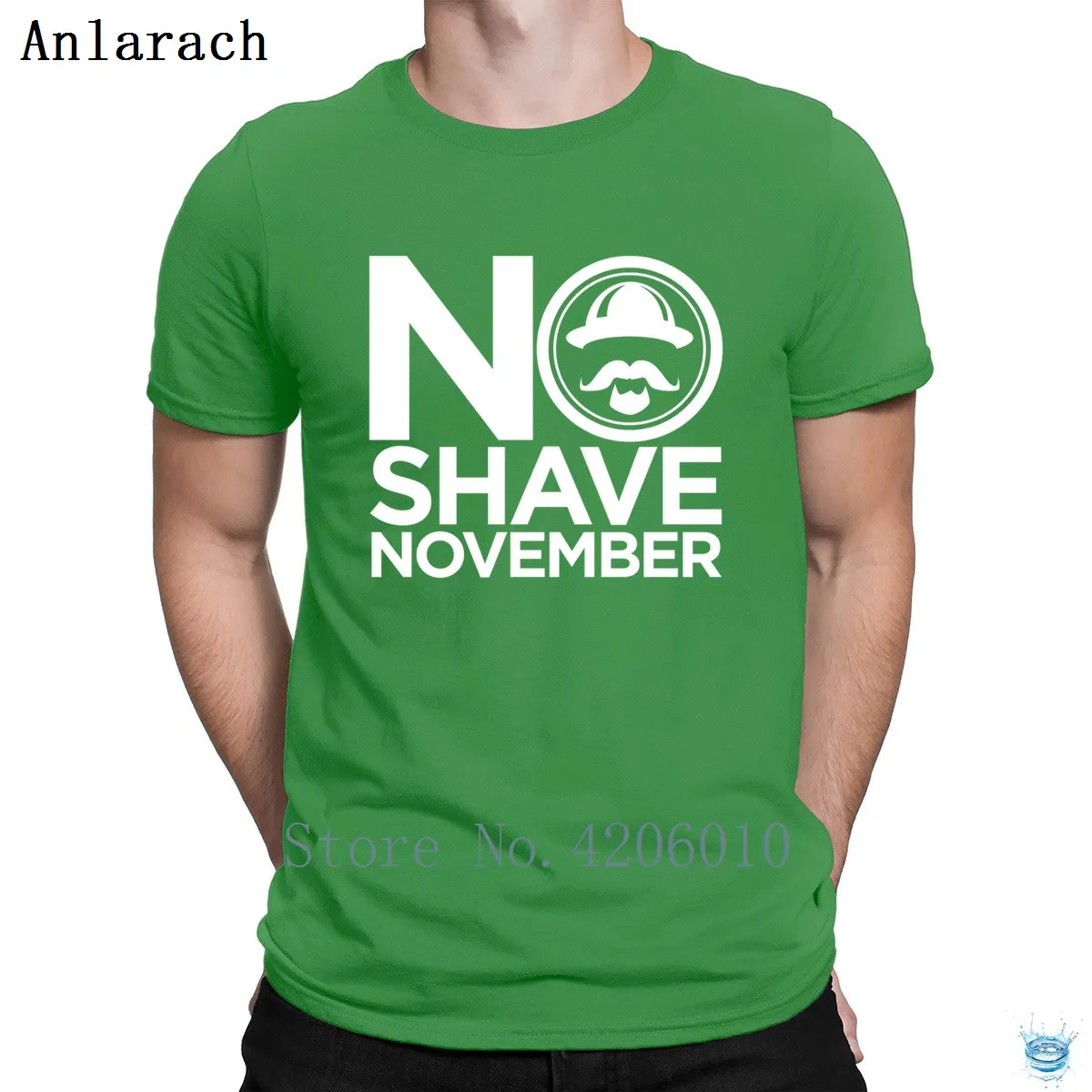 Green Традиционная футболка с надписью «No Shave November», фирменная графическая летняя стильная футболка для мужчин в стиле хип-хоп, хлопок, стильный дизайн - Цвет: Green
