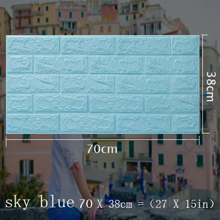 Pegatinas de pared 3D de 70x38cm, papel tapiz autoadhesivo de espuma para  decoración de habitación de niños, sala de estar