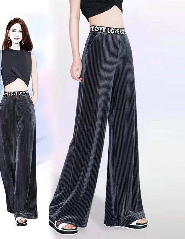 velvet high waisted trousers