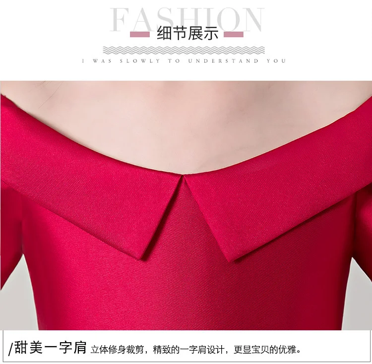 CHILDREN'S Piano off-Shoulder Playing Formal Dress New Style Flower Boys/Flower Girls Red Girls Chorus Costume Autumn