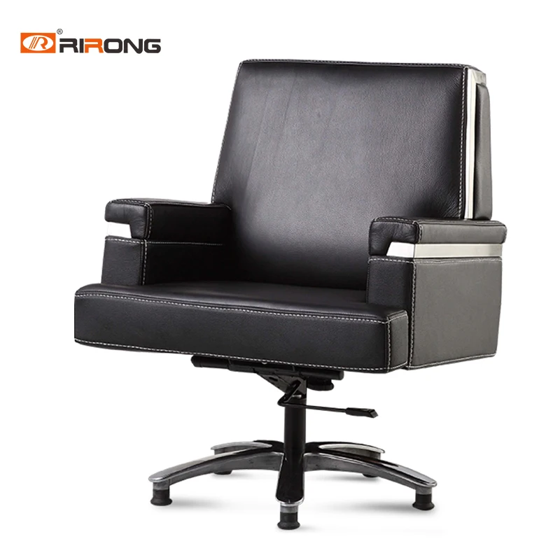 Luxury Black Leather Swivel Recliner Customer Executive Movable Office  Study Room Chair Can Support Fat Person - Office Chairs - AliExpress
