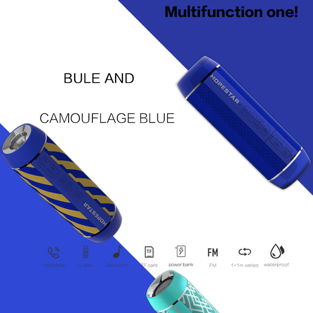 Синий P11 портативный открытый езда Bluetooth динамик с TF/FM/светодиодный/Handfree Fuction для вечеринок/активного отдыха/дома - Цвет: Синий