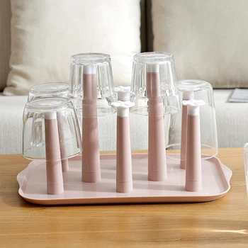 

PP Cute Kitchen Cup Holder For Glass Cup Coffee Cup Tea Cup Mug Fast Drying Cup Rack For Home Hotel Cup Storage Holder Rack