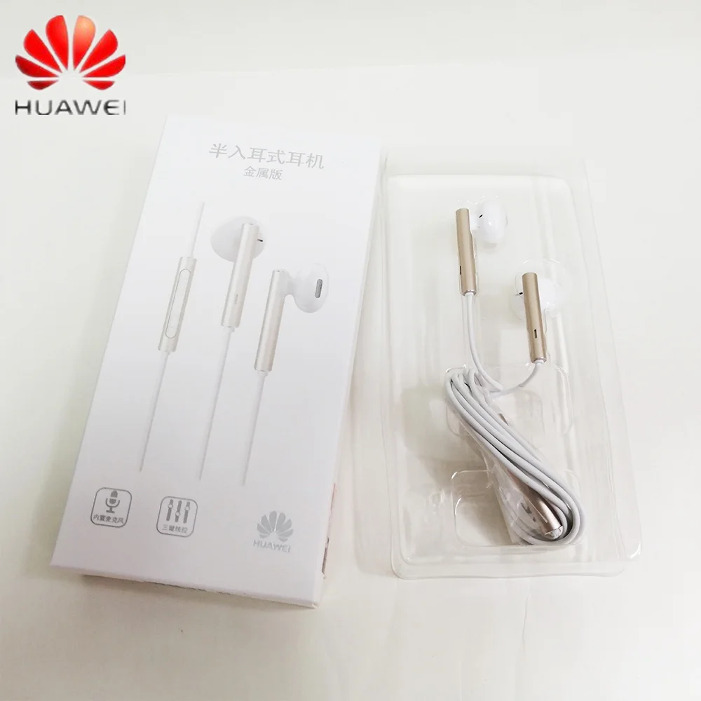 Оригинальные наушники Huawei AM 116 с микрофоном регулятор громкости металлическая