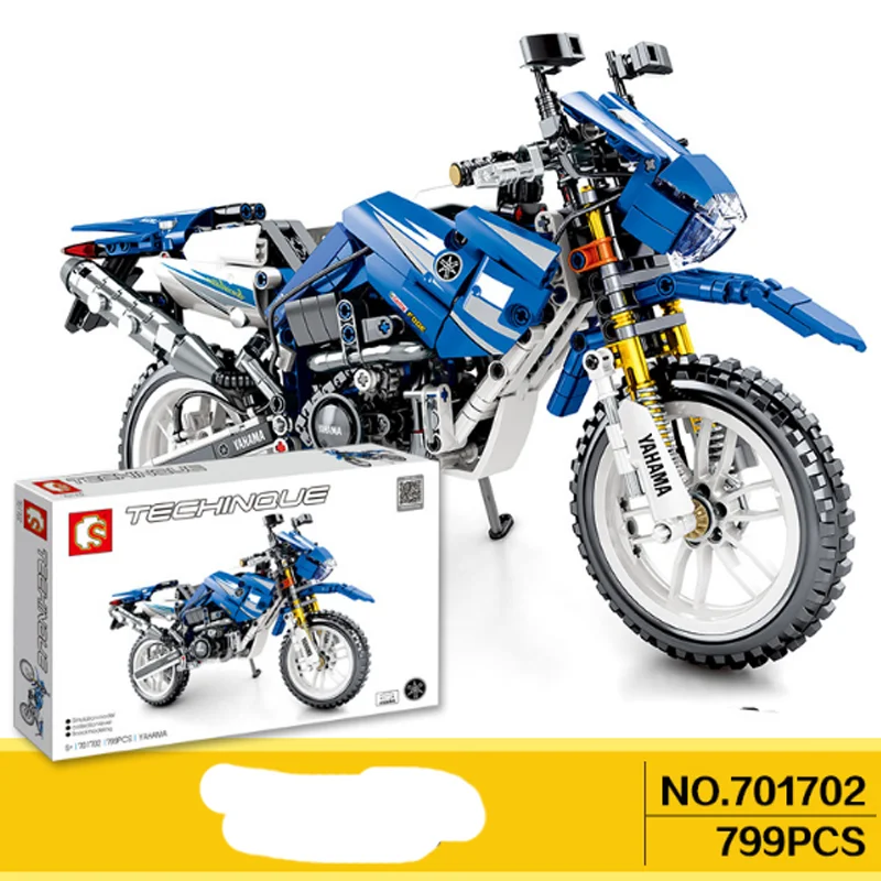 

799pcs building blocks compatible with letech mechanical series Yamaha Huili motorcycle assembly puzzle building blocks toys