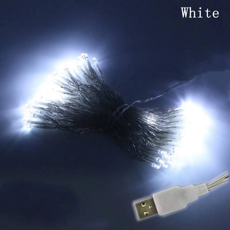 DC 5V USB Powered струнные огни 2 м/3 м/10 м светодиодный Сказочный свет Водонепроницаемая Рождественская гирлянда для украшения праздника свадьбы вечеринки