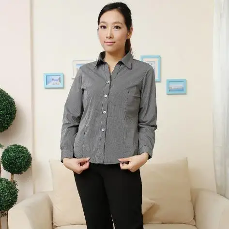 Ropa mujer talla grande 4xl 5xl 6xl женская рубашка Blusa Женская офисная блузка в полоску с длинным рукавом 9XL 8XL 7XL M283
