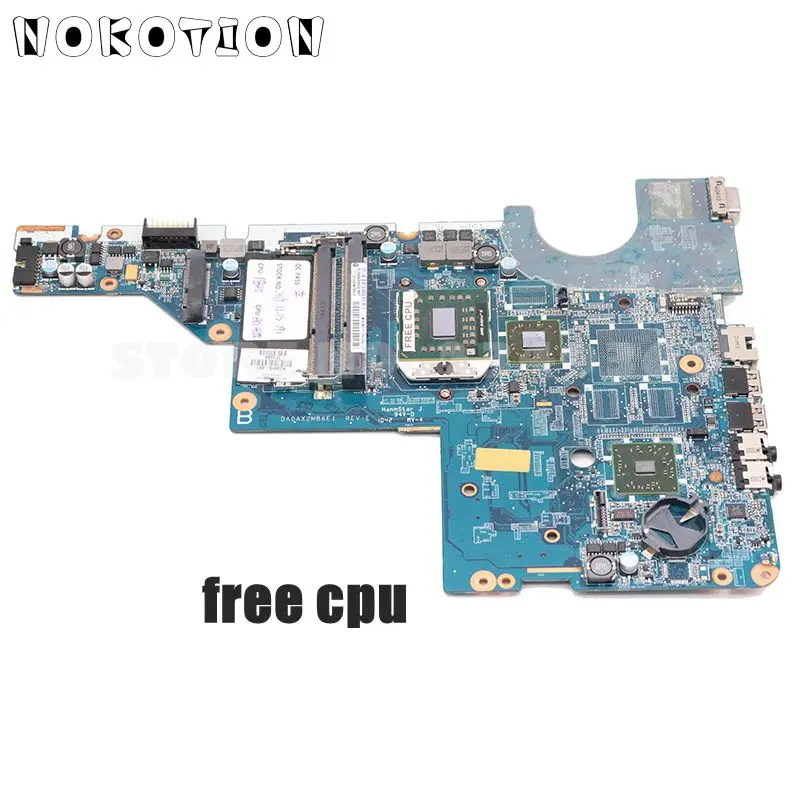 NOKOTION 623915-001 DA0AX2MB6E1 материнская плата для ноутбука HP CQ42 CQ62 G42 разъем S1 DDR3 бесплатный