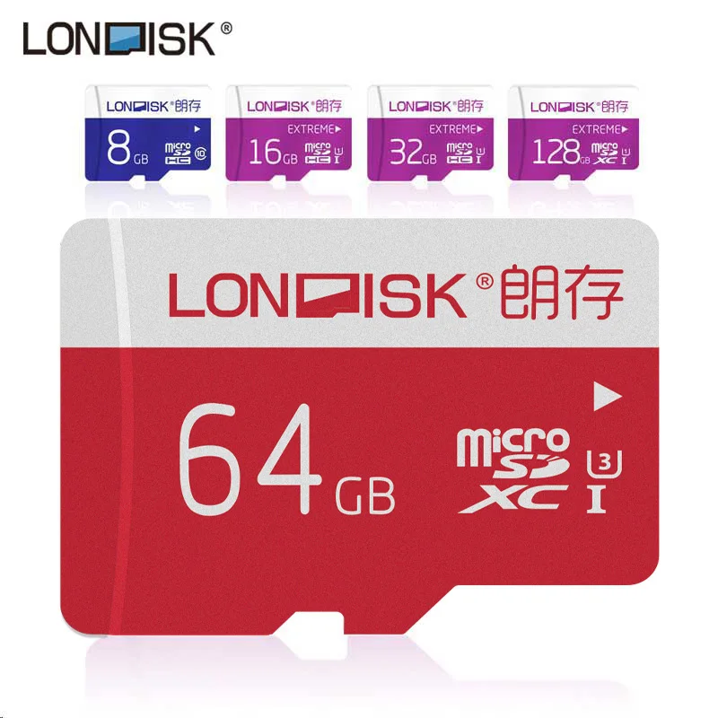 Карта Micro SD LONDISK 32 ГБ класс 10 8 ГБ/16 ГБ/64 Гб/128 ГБ|Карты памяти| |