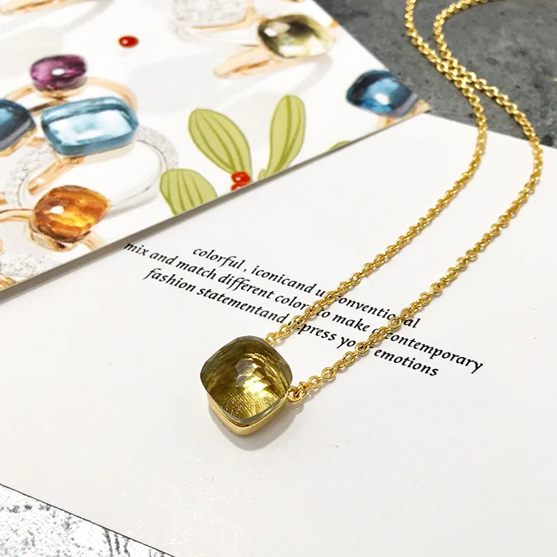 Высокое качество изысканное классическое Ожерелье «леденец» 22 вида цветов Кристалл пряжки ожерелья воды для женщин ювелирные изделия