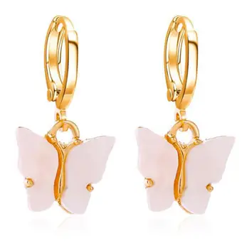 

New Earrings Fashion Jewelry Color Acrylic Butterfly Earrings Brincos Sweet Statement Earrings Oorbellen Earrings For Women